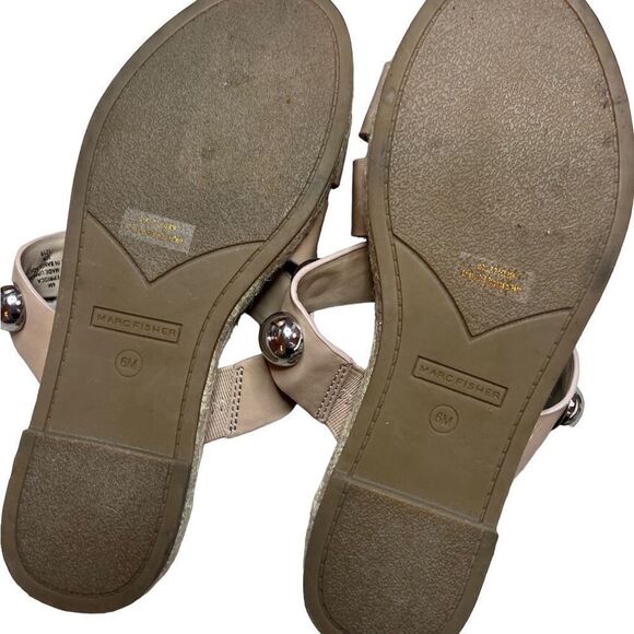 NWOT Marc Fisher Beige Studded Prisca Slip On Espadrilles size 6 - Picture 6 of 7